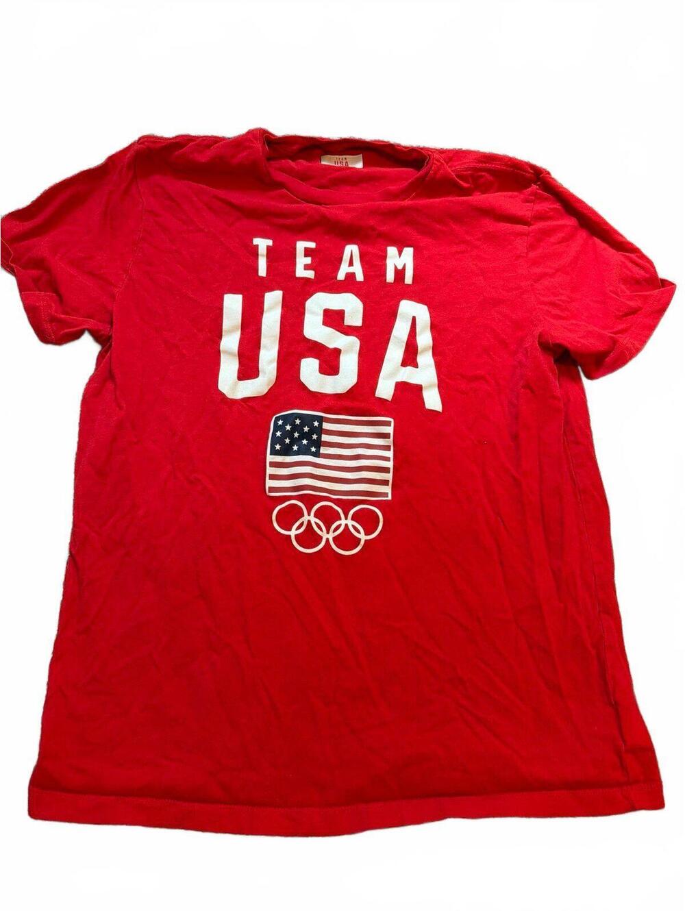 Team USA Red Casual T-Shirt M - Olympic Style